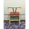 Solid Wood Restaurant Wishbone Chair with PU Leather Cushion (FOH-BCC41)